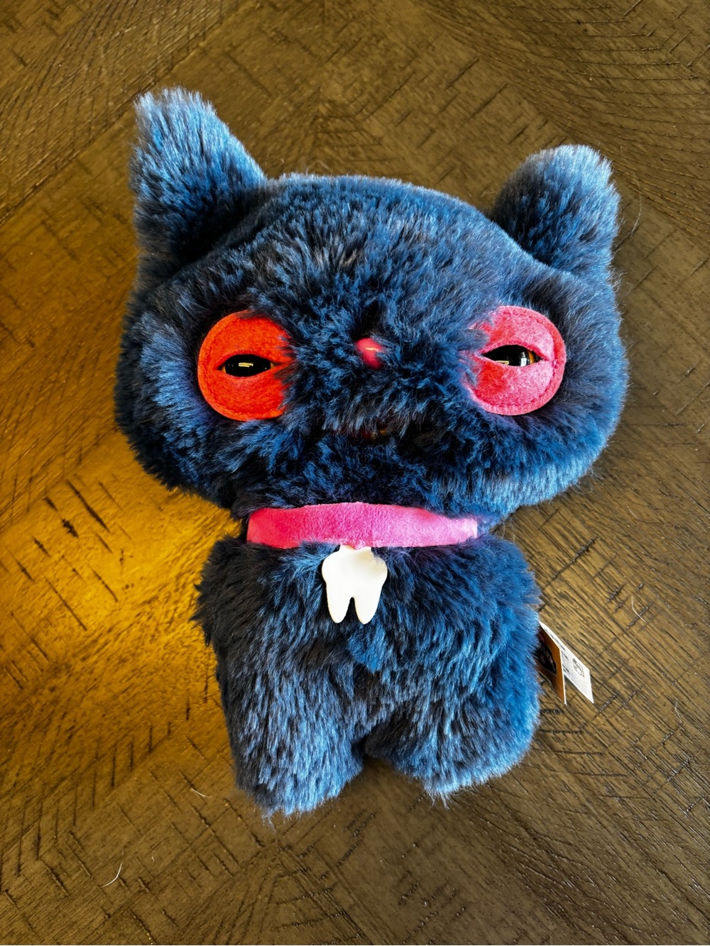Fuggler cat Plush Dark Blue with Pink Accents